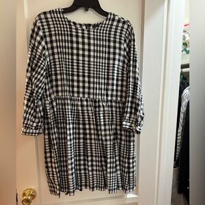 Topshop plaid cotton dress